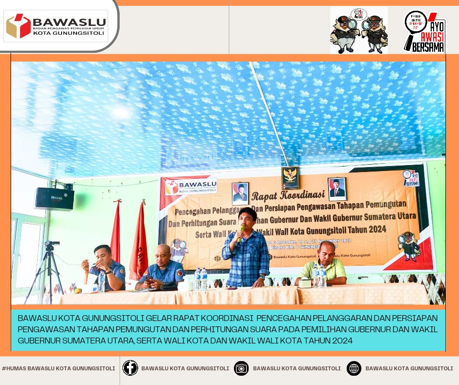 Rapat Koordinasi Persiapan Pengawasan Tahapan Pemungutan dan Perhitungan Suara