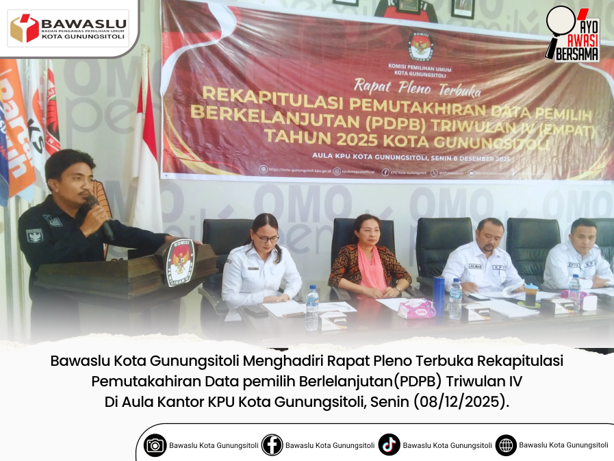 Bawaslu Kota Gunungsitoli menghadiri rapat pleno DPHP