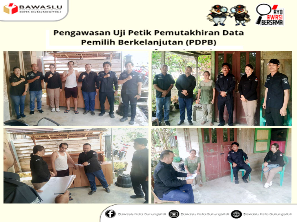 Pengawasan Uji Petik Pemutakhiran Data Pemilih Berkelanjutan (PDPB)