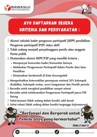 Kriteria Persyaratan