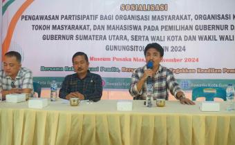 Sosialisasi Pengawasan Partisipatif bagi Tokoh Masyarakat, Ormas/OKP, Mahasiswa dan Media Pemilihan Gubernur dan Wakil Gubernur Sumatera Utara, serta Wali Kota dan Wakil Wali Kota Gunungsitoli Tahun 2024