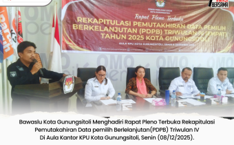 Bawaslu Kota Gunungsitoli menghadiri rapat pleno DPHP